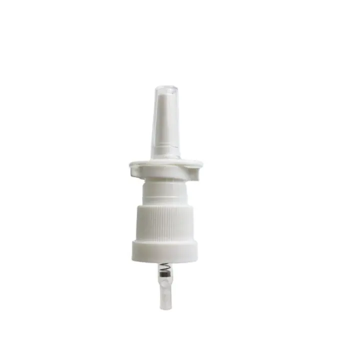 OEM OEM Hot selling 20/410 Plastic PP Medical Adhesive Spray Nasal Sprayer Ribbed White Throat Spray Pump with Cap manufacturer/wholesale