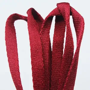 大量库存扁平红色拉绳绳，带定制空白标志硅胶尖端 - Product Image 2