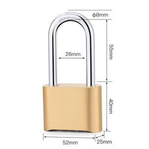 Heavy Big Free logo Waterproof Brass Pad Lock 4-Digits Security Brass Combination Padlock <strong>Bottom</strong> <strong>Code</strong> Open for Outdoor - Product Image 5