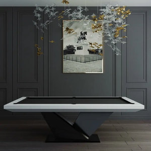 Bàn Bi-da Thiết Kế Sang Trọng Giữa Thế Kỷ Sang Trọng 7Ft/8ft/9ft Bàn Ăn Bi-a Đa Năng Tích Hợp Gia Đình - Product Image 3