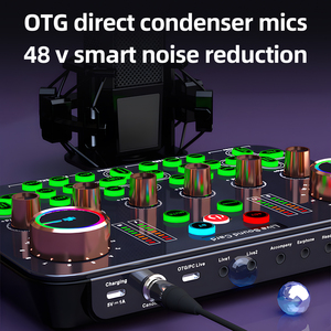 Interfaz de audio profesional K600, tarjeta de sonido de grabación de transmisión en vivo USB para grabar equipos de estudio de música - Product Image 3