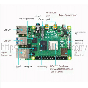 Raspberry Pi 4B Board RAM più veloce di 3B + Raspberry Pi 4b 1GB 2GB 4GB 8G Starter Kit (custodia + ventola + scheda SD + alimentazione + cavo Micro) - Product Image 3