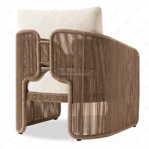 Ferly Handgeweven All-Weather Pe Rotan Lounge Stoel Met Vat Ruggarantie Aluminium Frame - Product Image 4