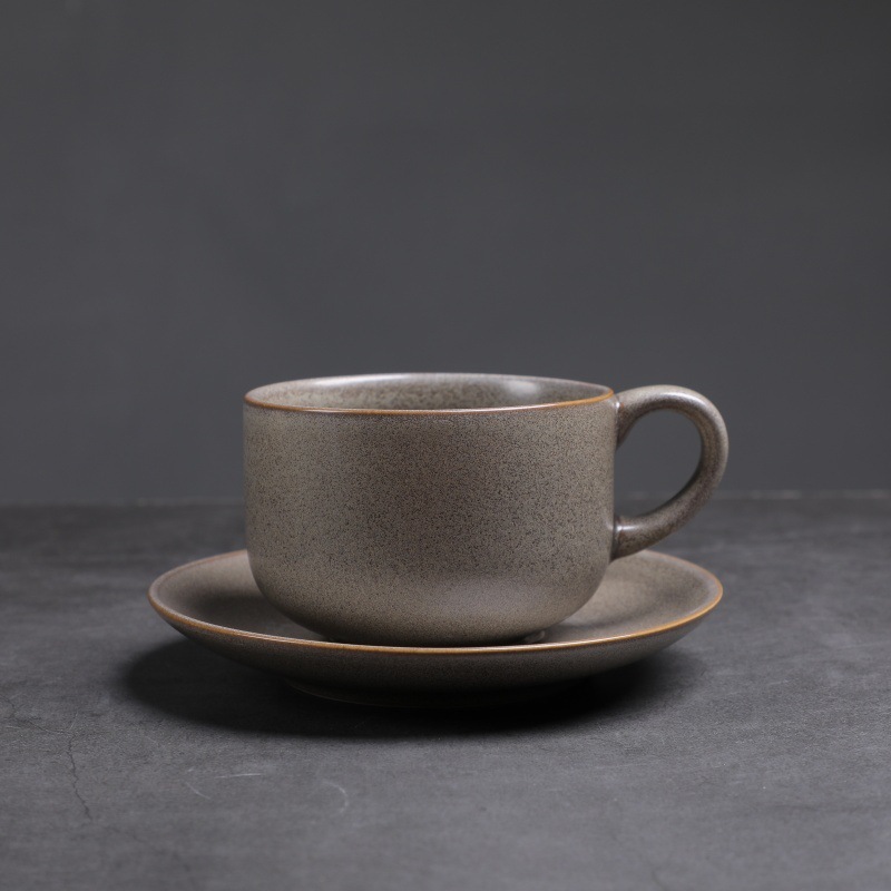 222-b cup and saucer set-gray-270ml
