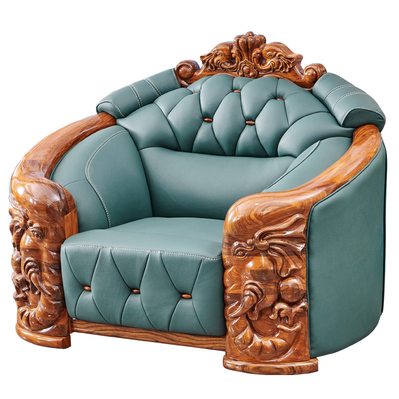 Black walnut single seat sofa