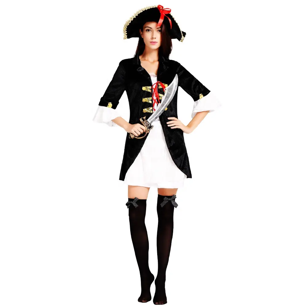 New Trendy Professionale Femminile Personalizzato Pirata Costume di Carnevale Per Adulti Ragazze Costumi del Pirata