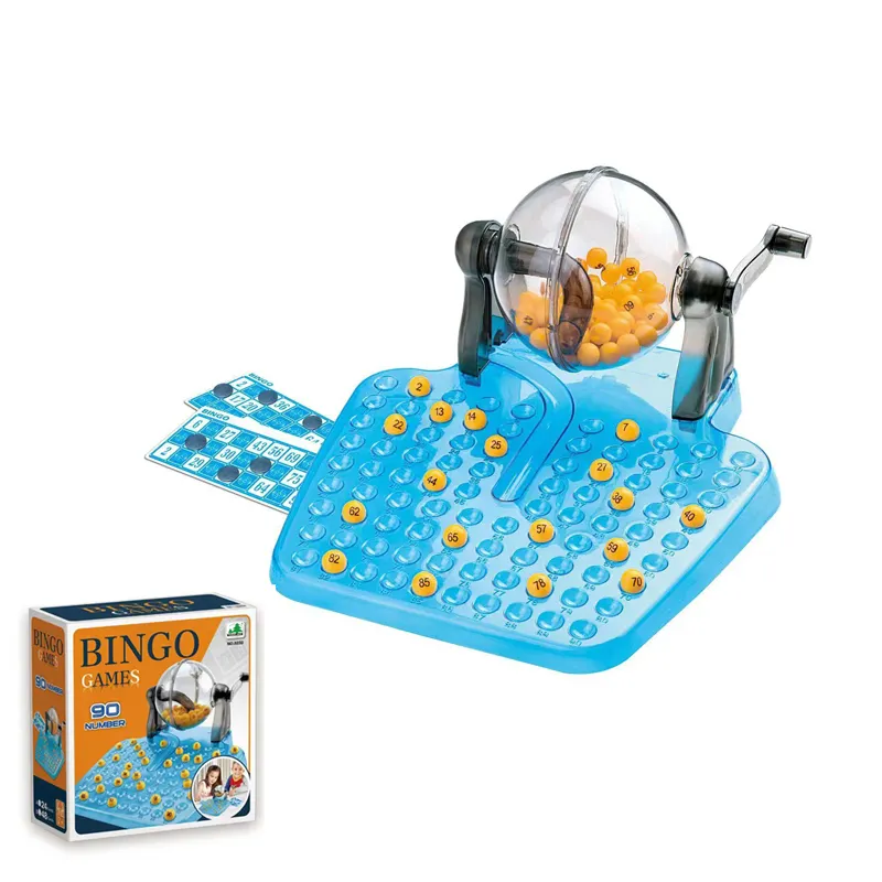 WBF, gran oferta, máquina de juego de lotería de tablero clásico, juego de jaula de plástico de Bingo, juguete de Bingo