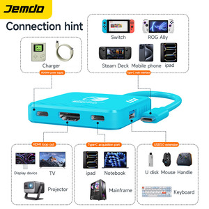 Jemdo Đế Chụp bằng nhựa 5 trong 1 di động để ghi âm 4k vòng lặp HD 1080p Thiết bị kép phát trực tiếp sạc nhanh - Product Image 5