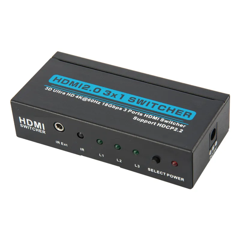 3 Eingang 1 Ausgang HDMI-Schalter tiefe Farbe und 3D-Funktionen 3 Ports HDMI-Schalter 3 X1 mit IR-Fernbedienung 4k HDMI-Schalter