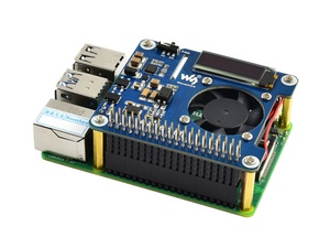 Waves hare Power over Ethernet HAT (B) für Raspberry Pi 3B/4B und 802.3af PoE-Netzwerk mit OLED Display Monitor - Product Image 6