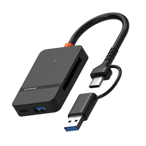 Profesyonel çoklu 6 2 USB 3.0 Hub adaptörü dijital SD/TF/MS/CF kart USB bellek Disk genişletme kart okuyucu telefon bilgisayar için - Product Image 1