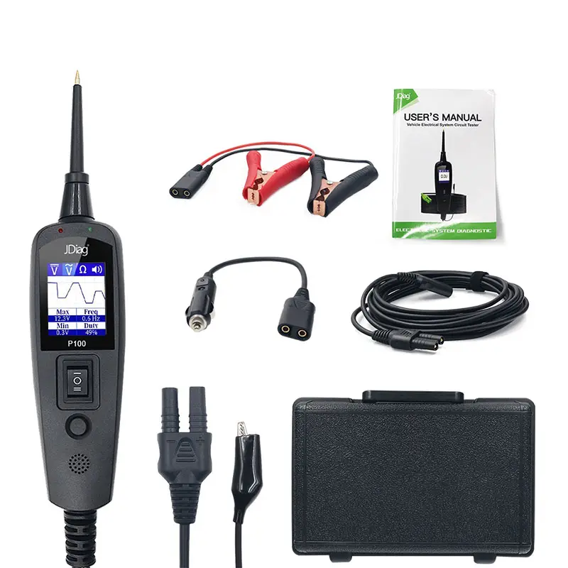 Jdiag power pro p100 testador de sistema de circuito elétrico, nova geração, para carros e caminhões, 0v-70v