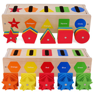 Children's Matching <strong>Toys</strong>, Shape and Color Cognitive Classification Box, Baby Magnetic Fishing Early Education Fun Wooden Box - Product Image 2