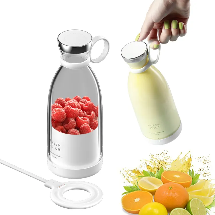 Nuovo Design Portable Juicer Cup Mini Mixer Bottle 4 Blades 1400mah Usb frullatore ricaricabile per cucina domestica