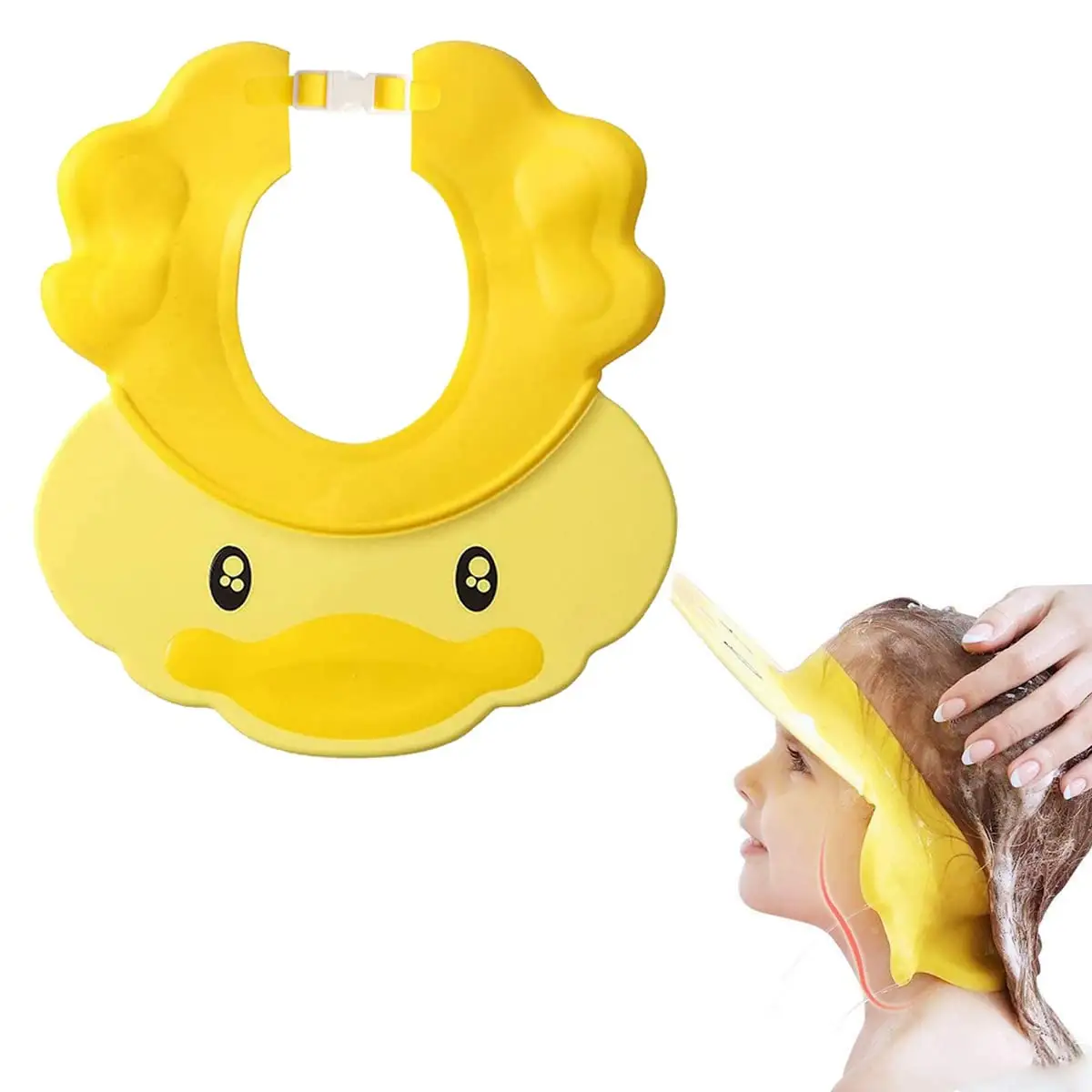 In Silicone Baby Shower Cap regolabile Shampoo cuffia da bagno visiera cappello proteggere gli occhi orecchio per i neonati bambini bambini