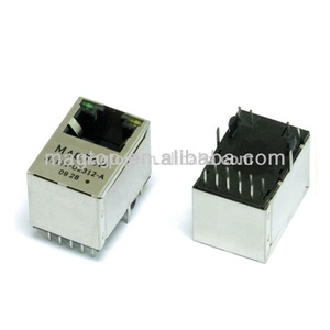 rj45 1x1 connector Power Over <strong>Ethernet</strong> ( PoE ) 10/100BASE-TX RJ45 Jack With Magnetic Module - Product Image 3