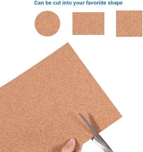 Toptan özel 8x8in kendinden yapışkanlı mantar ped levhalar DIY bardak kare mantar kiremit Mat duvar mantar bülten tahtası - Product Image 3