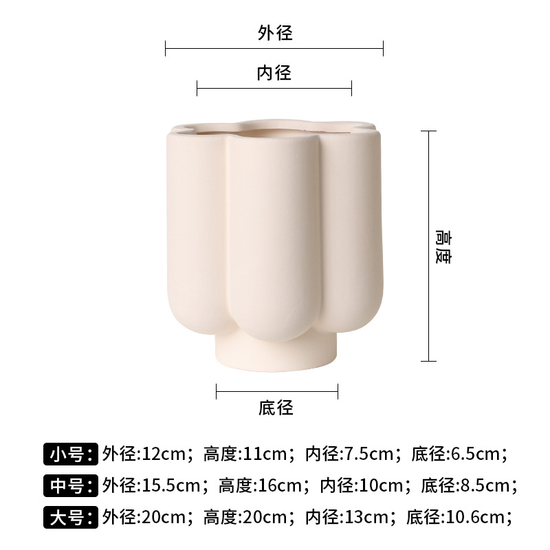 White Six petals-plain burnt embryo