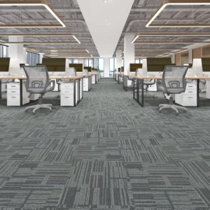 Büro-Teppichfliesen Moderne Blumen-Jacquard Teppichquadrate Hotel PP PVC Teppichfliesen Quadratische Gewerbe-Teppichfliesen - Product Image 1