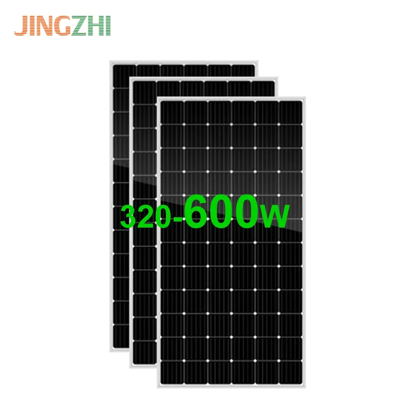 JZ Power disesuaikan modul kaca fotovoltaik panel surya Mono kristal 300W 400W 500W 550W