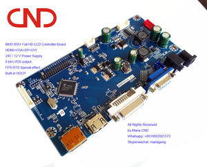 Placa base Convertidora de controlador LCD, para panel eDP LVDS de 10 bits con HDMI-I DP VGA DVI 24V DC MHD8561 Mikka - Product Image 2