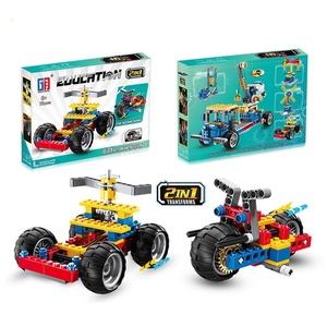 Kinder STEM Bausteine Roboter Spielzeug DIY Puzzle Engineering Maschinen Wissenschaft und Bildung 2 <span class=keywords><strong>in</strong></span> 1 Baustein Spielzeug