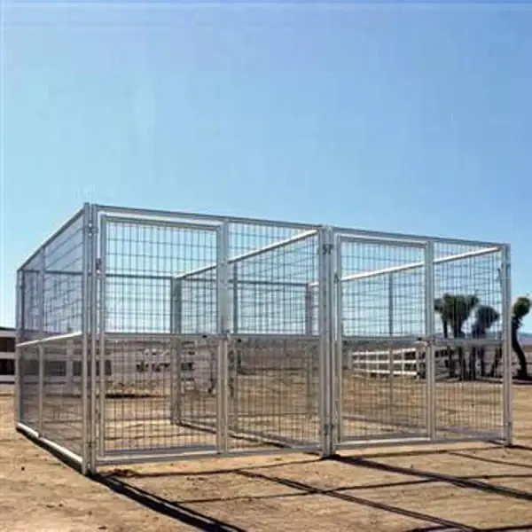 USMILEPET toptan fiyat üstün kalite özelleştirilmiş ağır köpek kulübesi ev çiftlik için galvanizli köpek kulübesi açık