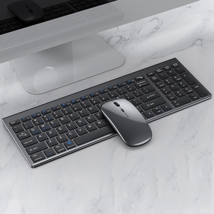 Shopify-Juego de teclado inalámbrico de tres modos, ratón de escritorio de Metal, teclado USB para tableta y PC - Product Image 1