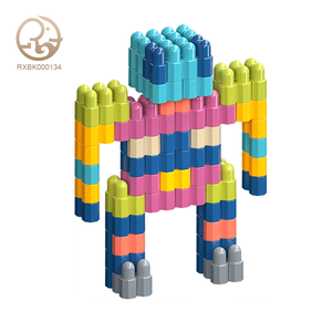 Suministro de fábrica, venta al por mayor, juego de bloques de construcción de ABS DIY, bloques de conexión DIY baratos, juguetes con alfabeto matemático, bloques de construcción cuadrados - Product Image 3