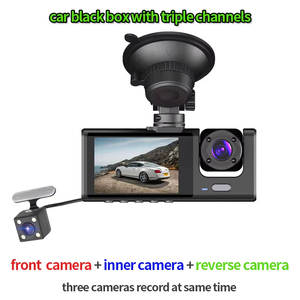 Çizgi kam araba 1080P HD çizgi kam <span class=keywords><strong>3</strong></span> kamera hareket algılama g-sensor Dashcam 24H park monitörü dvr 170 FOV araba kamera