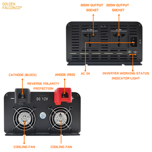Inversor de onda sinusoidal pura de 3000W con cargador Salida múltiple de CC y CA Personalizable Admite Entrada de frecuencia DC12V de 50Hz y 60Hz OEM - Product Image 5