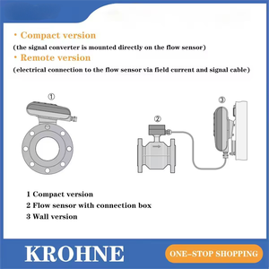 KROHNE Electromagnetic flowmeter 4300C 4100C 2100C 2050C 4400C 2300C 4050C OPTIFLUX <strong>Flow</strong> <strong>Sensor</strong> DN2 4-20mA RS485 transmitter - Product Image 5