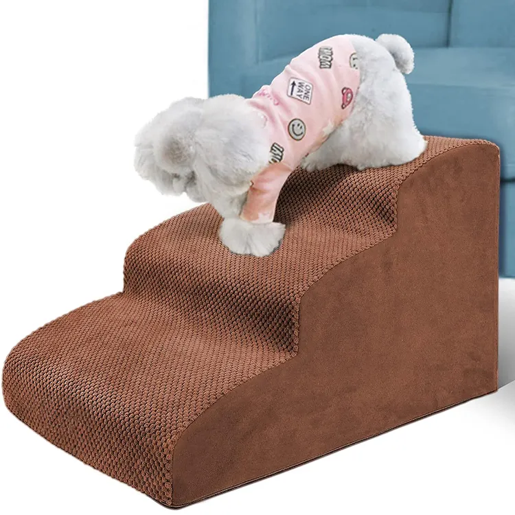 Fabricant d'escaliers personnalisés extra larges lavables en mousse haute densité pour animaux de compagnie, échelle, rampe pour chiens, marches