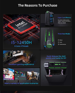 AD08 <strong>Desktop</strong> <strong>Computer</strong> Mini PC 12th InteI BGA1744 <strong>I5</strong> 12450H 8 Cores 4 Threads MAX 64GB RAM Triple Display Win11 Mini Gaming PC - Product Image 6