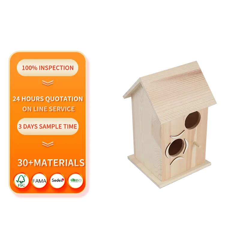 Gemaltes Vogelhaus entwirft hölzerne Kindervogelhaus-Weihnachtsvogelhaus-Kits