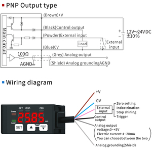 Sensor de Desplazamiento láser de inducción óptica con excelente calidad Precisión de detección de 0,1mm Rango láser