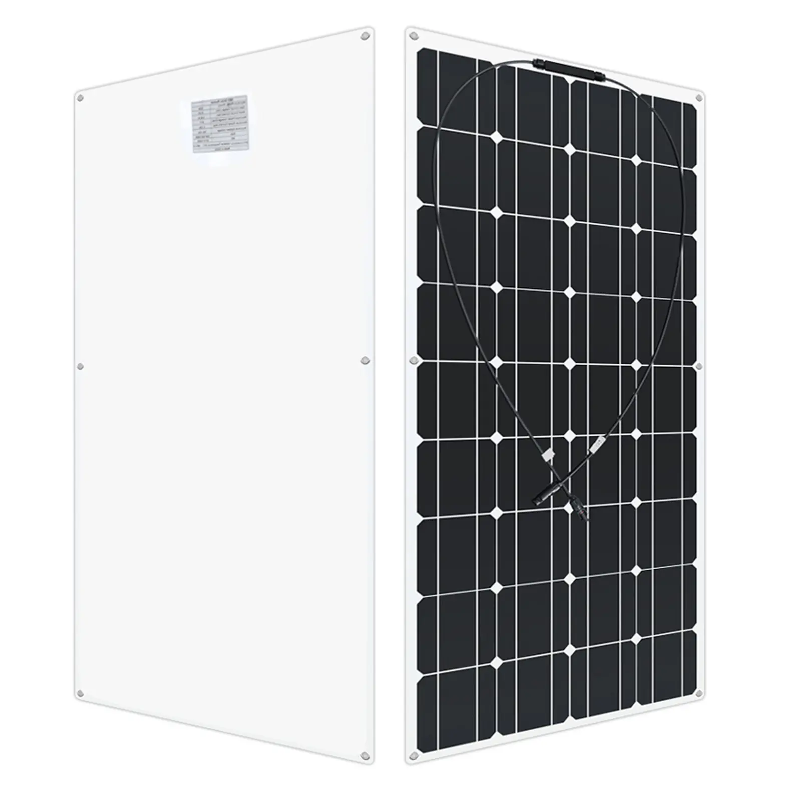 Panel surya 100 Watt fleksibel desain tipis ringan panel surya Mono efisiensi tinggi