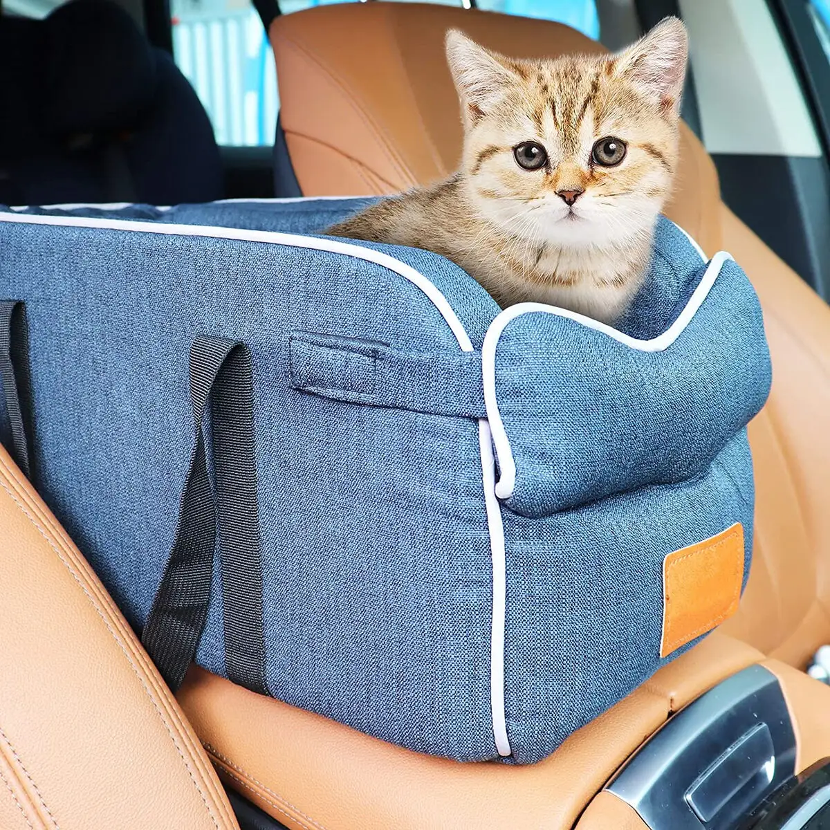 Portable Cat Dog Car Central Control Booster Seat Soft Durable Travel Deluxe Interactive Pet car seat cover