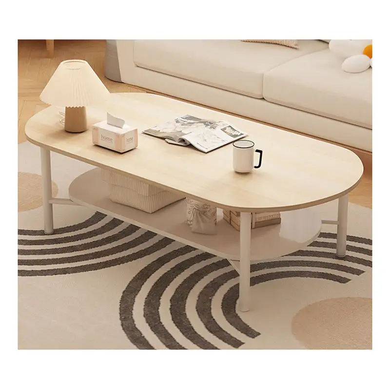 Tavolino da tè in legno personalizzato per mobili da soggiorno di lusso mobili interni in legno di quercia frassino tondo tavolo
