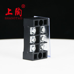Bloque de terminales fijo Tb-2503 600V 25A 3P Terminal de tornillo Conector modular Bloque de terminales - Product Image 1