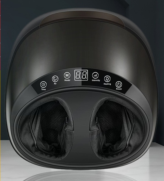 Machine de massage des pieds noire à quatre boutons