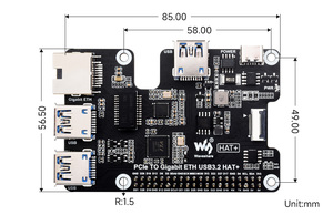 Cappello Gen1 3.2 PCIe To Gigabit Ethernet e USB per Raspberry Pi 5, 3x USB 3.2 Gen1, 1x Gigabit Ethernet Driver-Plug And Play senza Plug And Play - Product Image 6