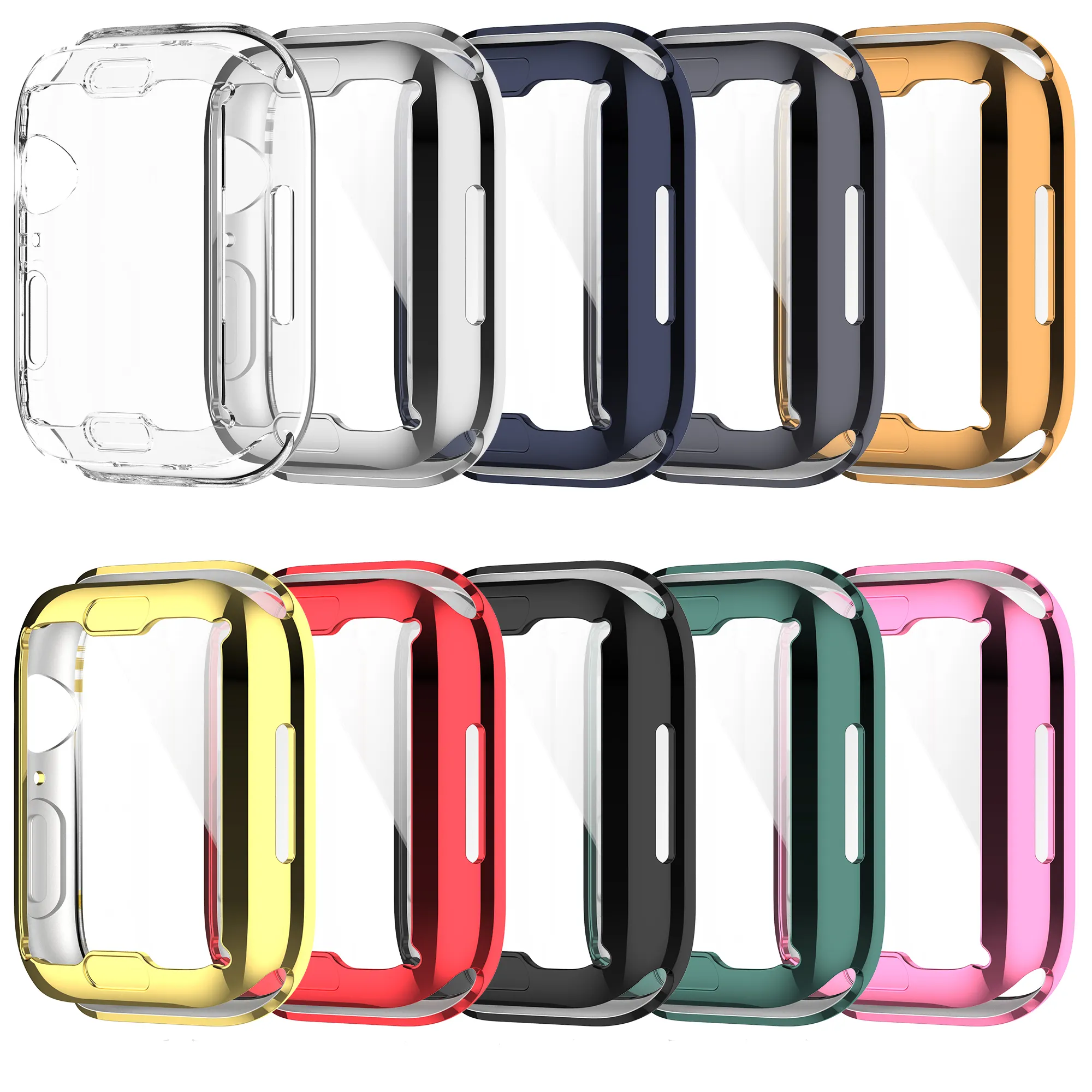 Case for Apple Watch 41mm 45mm Transparent and Soft for IWatch Series7 41 45mm Replacement Accessories Soft Case