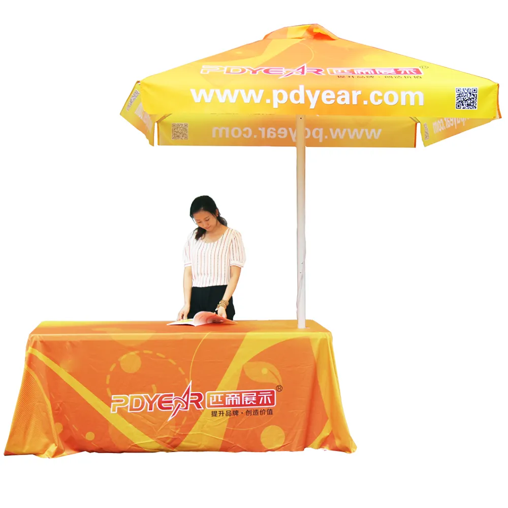Publicité extérieure café parapluie logo personnalisé imprimé marque pli pare-soleil jardin marché golf parasol parasol plage