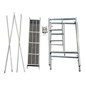 10m <strong>Professional</strong> Manufacturer China <strong>Folding</strong> Mobile Mason H Frame <strong>Scaffolding</strong> Plank Q235 Steel Work Through <strong>Scaffolding</strong> for Sale
