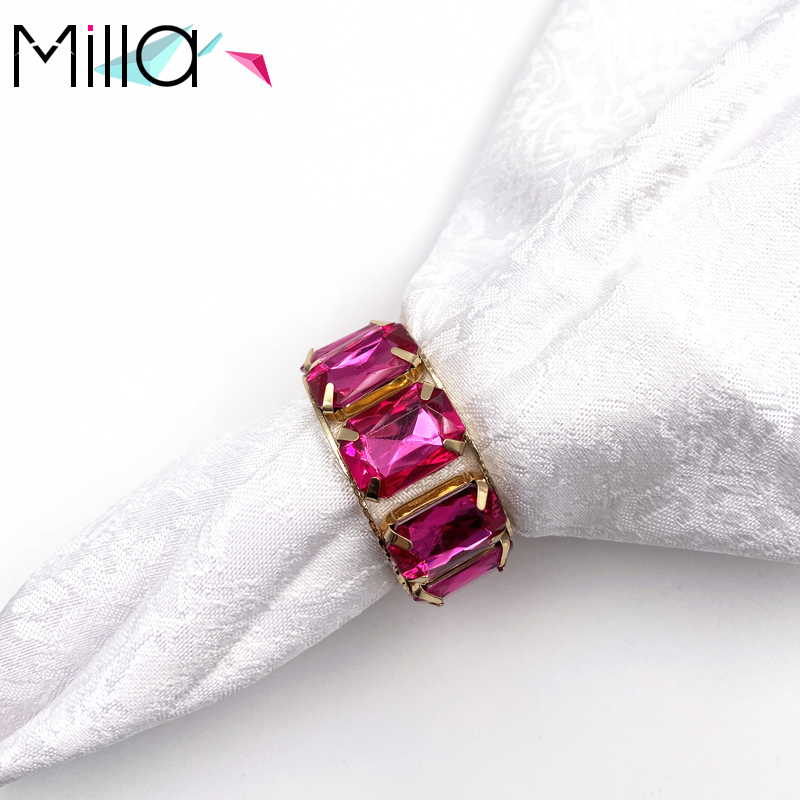 Bague en or + strass rose vif