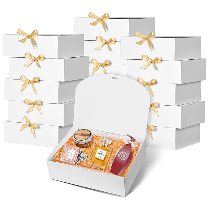 Bianco elegante proposta di damigella regalo scatole di cartone con nastro e coperchi per matrimonio compleanno di natale damigella d'onore