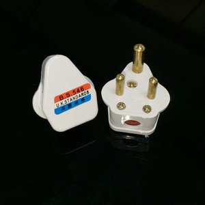 Small South African/India Power <strong>Plug</strong> 3-pin Wiring <strong>Plug</strong> 250V 6A Bs <strong>Plug</strong> - Product Image 2