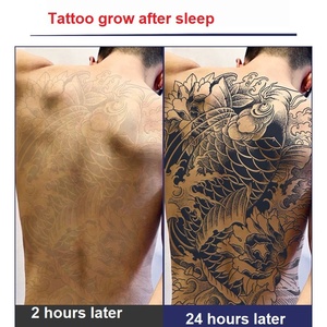 Stiker stensil tato jus Herbal, tahan lama penuh belakang tahan air tato Semi permanen stiker tato seluruh belakang tato palsu - Product Image 5