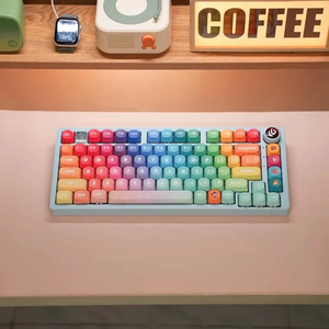137 <strong>Keys</strong> Rainbow Keycaps MOA Height PBT Thermal Sublimation Complete Set Of Mechanical Keycaps Universal Mechanical Keycaps - Product Image 3
